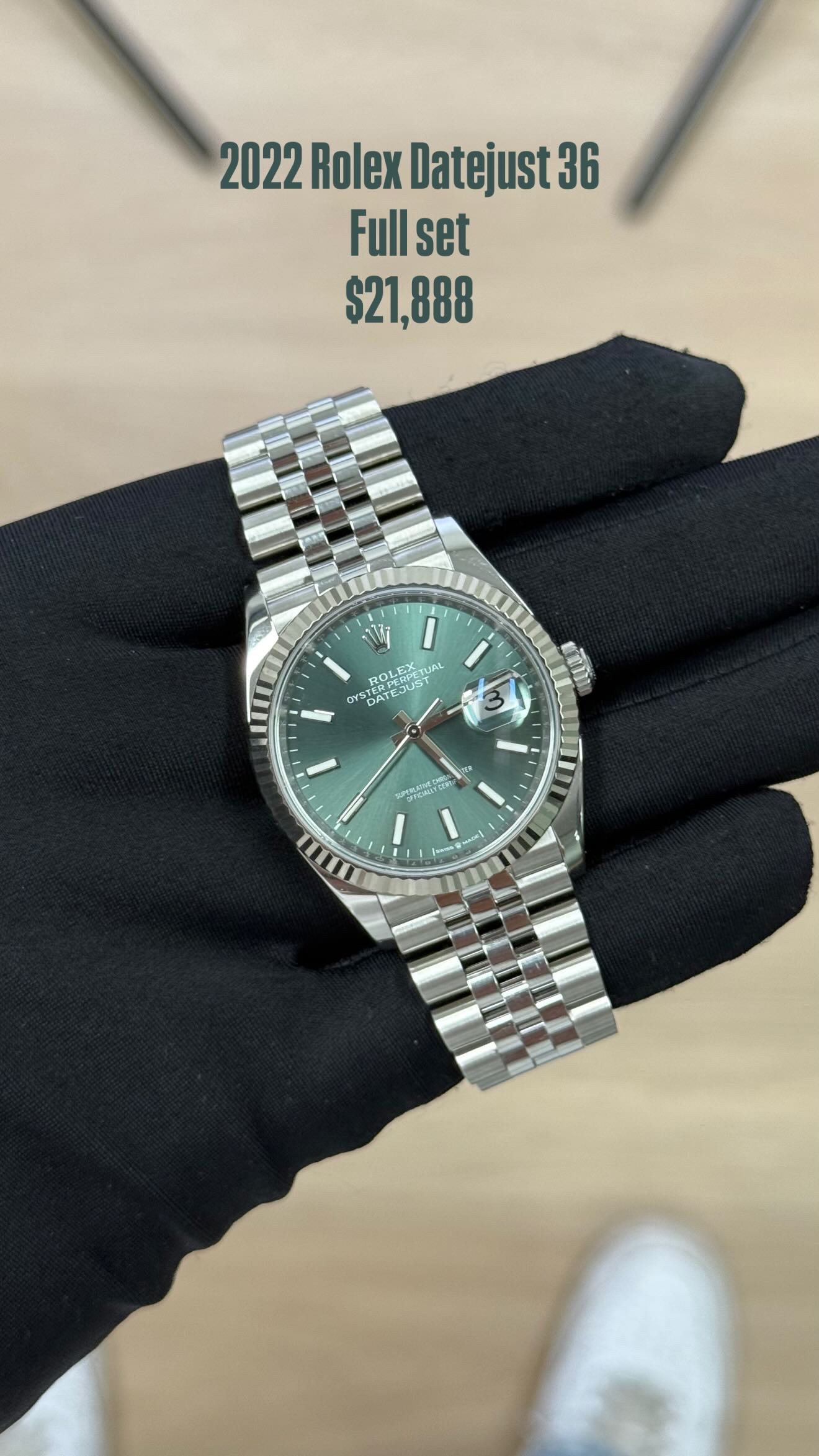 Rolex Datejust 36 Mint Green Ref. 126234