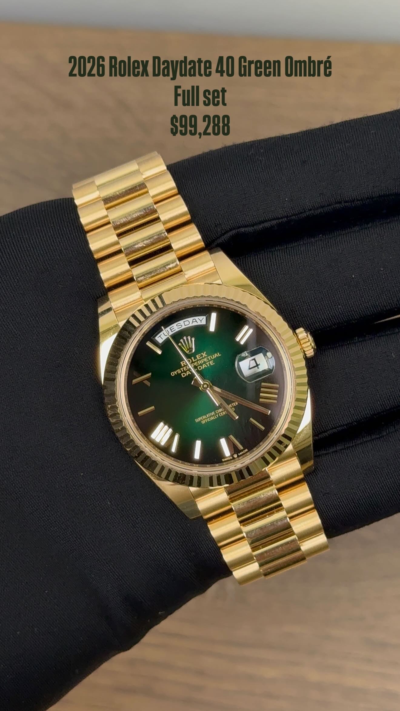 Day-Date 40 Green Ombré